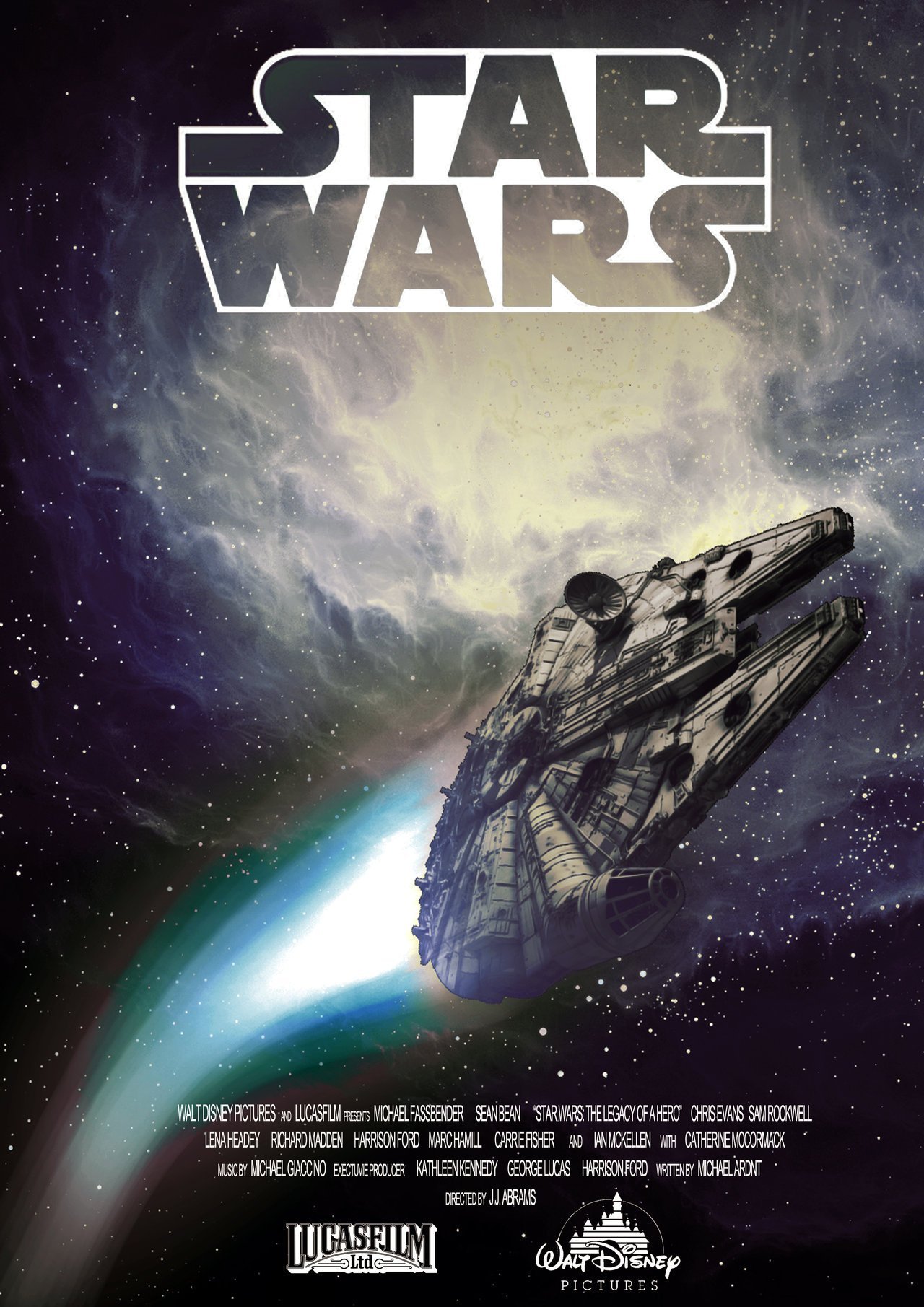 Star Wars Episode 7 Millenium Falcon Poster Fan Made